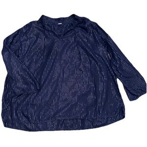 Blue Shimmer Long Sleeve Top XL Old Navy Brand Women's